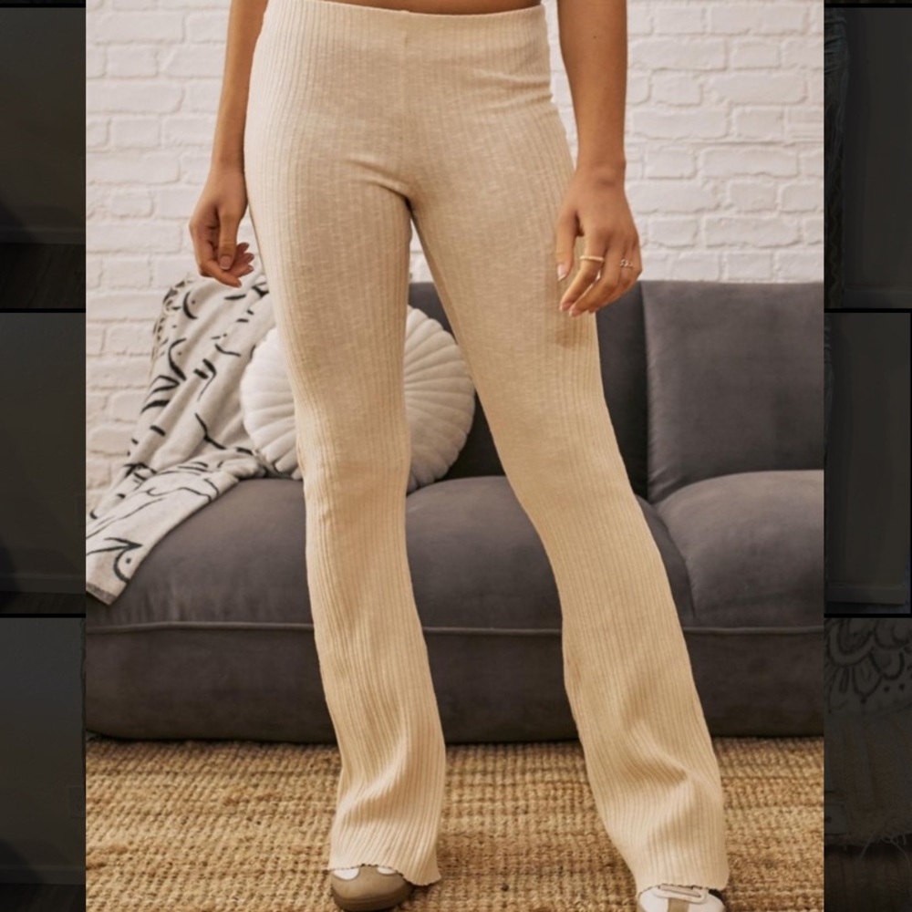 urban outfitters ribbed flare pants